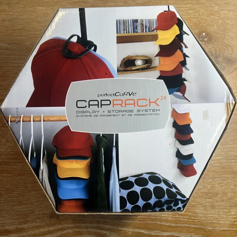 Perfect Curve‎ Cap Rack 24 Cap Hat Capacity NEW IN BOX Display Storage System